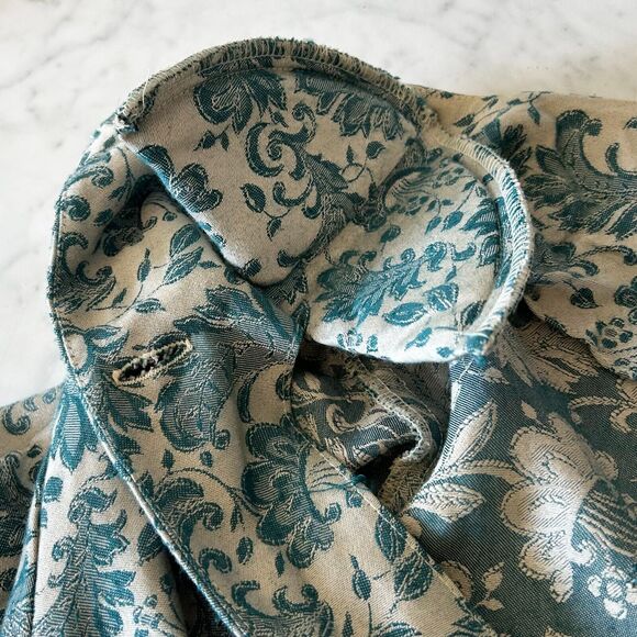 Vintage Jessica McClintock Dress Jacquard Lace-Drop Waist-Back Buttons - Size 6 - Picture 11 of 16